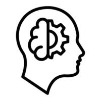 Machine Learning Line Icon Design For Personal And Commercial use vector