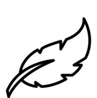 Feather Line Icon Design For Personal And Commercial Use vector