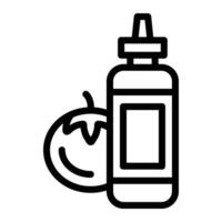 Ketchup Line Icon Design For Personal And Commercial Use vector