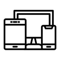 Devices Line Icon Design For Personal And Commercial use vector