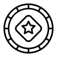 Token Line Icon Design For Personal And Commercial Use vector