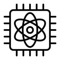 Quantum Computing Line Icon Design For Personal And Commercial use vector