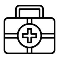 First Aid Line Icon Design For Personal And Commercial Use vector