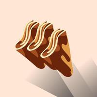 Crepes with Chocolate vector