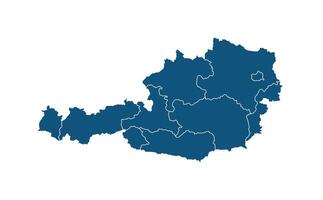 Map of Austria. Austria Map on white background. vector