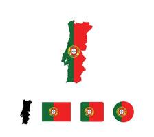 Portugal flag. Set of Portugal Flags Collection. vector