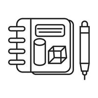 notebook icon on white background vector