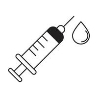 syringe icon on white background vector