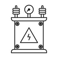 Electrical transformer icon on white background vector