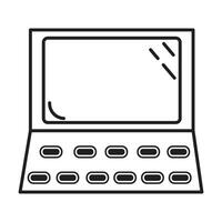 portable computer icon on white background vector