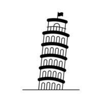 Explore Pisa Architectural Icon vector