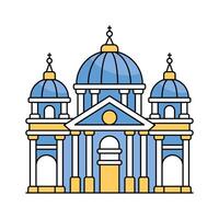 St Peter's Basilica building design in trendy style vector