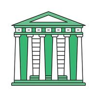 Ancient citadel in Athens, acropolis of athens in modern style vector