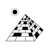 Ancient stone structure of pyramid vector