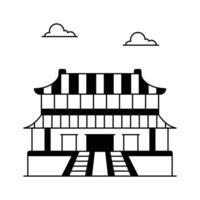 Vast imperial palace complex in Beijing, modern design of forbidden city vector