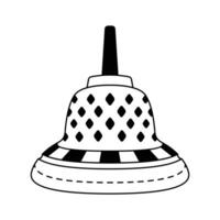 Largest Buddhist temple in the world, located in Indonesia, borobudur design vector