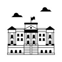 Buckingham Palace icon in trendy design style vector
