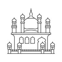 Sacred Sikh temple in Amritsar, golden temple of amritsar design vector