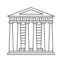 Ancient citadel in Athens, acropolis of athens in modern style vector