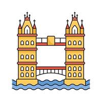London tower bridge design isolated on white background vector