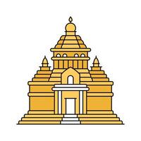 Konark Sun Tower design in modern style, ready to use icon vector
