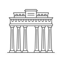 Customizable icon of brandenburg gate in trendy design style vector