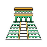 Ancient Mayan pyramid in Mexico, ready to use icon of chichen itza in mexico vector