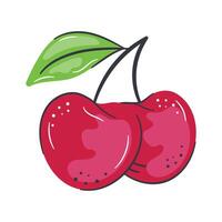An amazing icon of wild cherries in modern design style, pair of cherries vector
