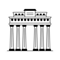 Customizable icon of brandenburg gate in trendy design style vector