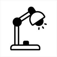 Well designed icon of table lamp, customizable vector