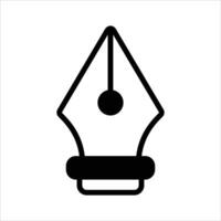 Premium quality pen icon, ideal for writing, drawing, and creative applications vector