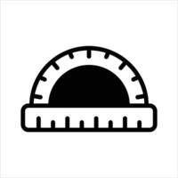 A precise and creative protractor icon, suitable for measuring angles and geometric functions vector