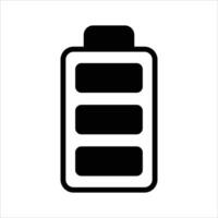 Mobile battery status, battery cell icon design vector
