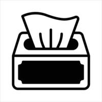 A tissue box icon, ideal for healthcare or hygiene contexts. vector
