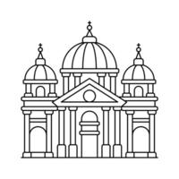 St Peter's Basilica building design in trendy style vector