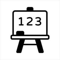 An amazing icon of school board in modern style, mathematics, calculations vector