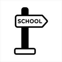 School signboard design in modern style, ready to use vector