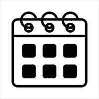 Calendar design, customizable icon isolated on white background vector