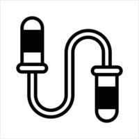 Fitness string, icon of skipping rope in modern design style vector