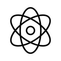 Atom symbol denoting concept icon of physics education in trendy style vector