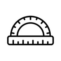 A precise and creative protractor icon, suitable for measuring angles and geometric functions vector