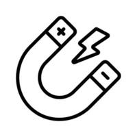 Physics magnet icon in modern style, scalable of attraction vector