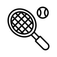 Ball with racket, concept icon of tennis in modern style vector
