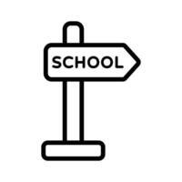 School signboard design in modern style, ready to use vector