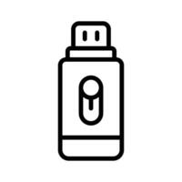 Flash drive in modern style, editable of universal serial bus vector