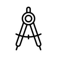 Grab this amazing design of geometry compass icon, flat icon design of drafting tool vector
