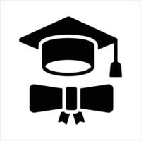 Mortarboard with degree showing concept icon of graduation in modern style vector