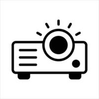 Carefully designed icon of a projector, perfect for presentations, meetings, and classrooms vector