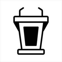 A simple, elegant icon depicting a dais, ideal for stages, events, and presentations vector