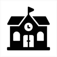 Check this amazing icon of school building, isolated on white background vector